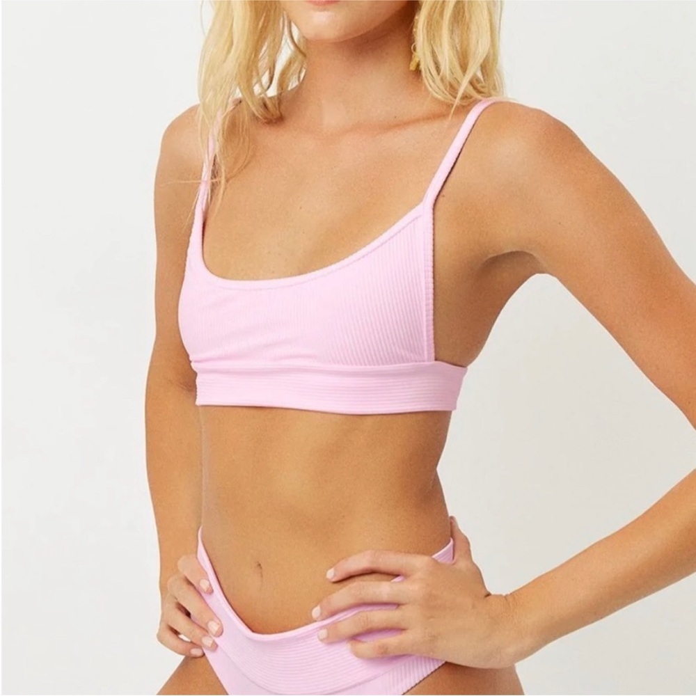 Frankie’s Bikinis Gavin Ribbed Scoop Bikini Top